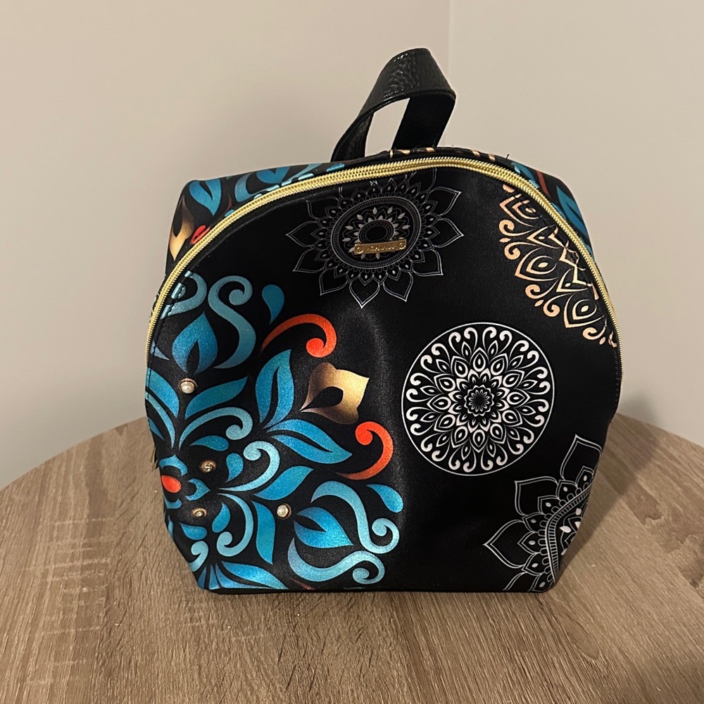 Black and Blue Patterned Women's Bag